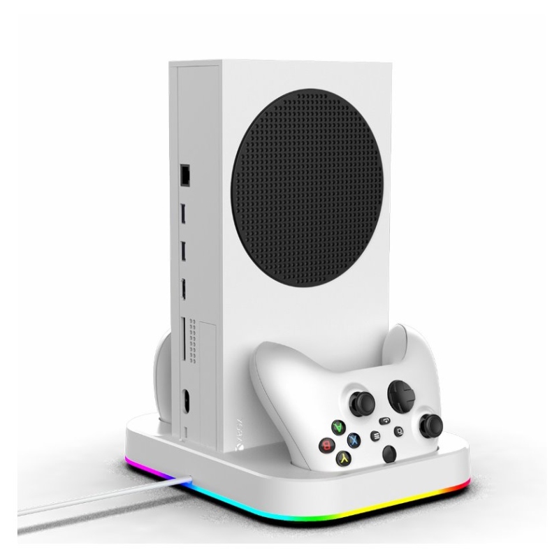 iPega XBS012S Multifunkčný Nabíjací RGB Stojan s Chladením pre Xbox Series S + 2ks Batérií