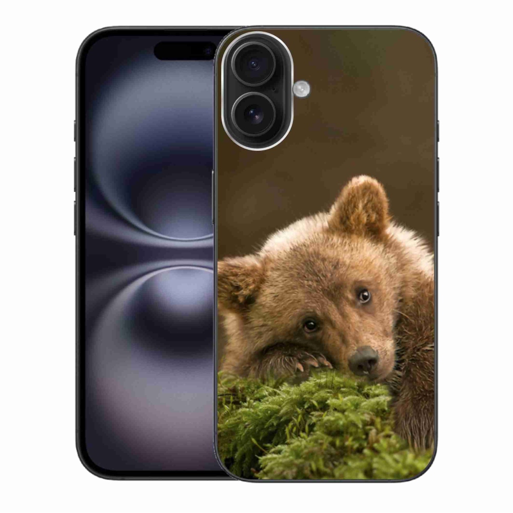 Gélový kryt mmCase na iPhone 16 Plus - medveď