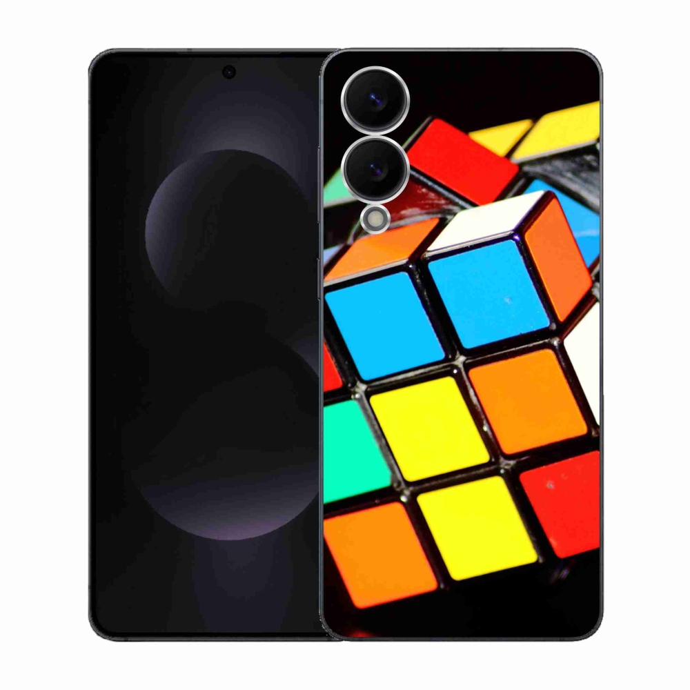 Gélový kryt mmCase na Samsung Galaxy S25 Edge - rubikova kocka