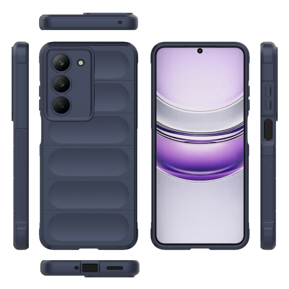 Rugg odolný gélový obal na Realme 14x 5G - tmavomodrý