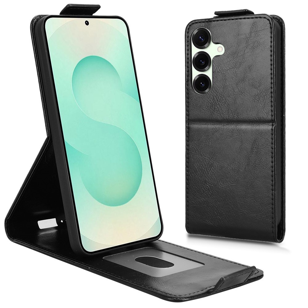 Vert flipové púzdro na Samsung Galaxy S25 FE - čierne