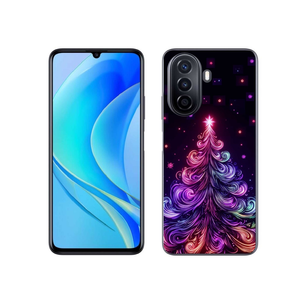 Gélový kryt mmCase na Huawei Nova Y70 - neónový vianočný stromček 1