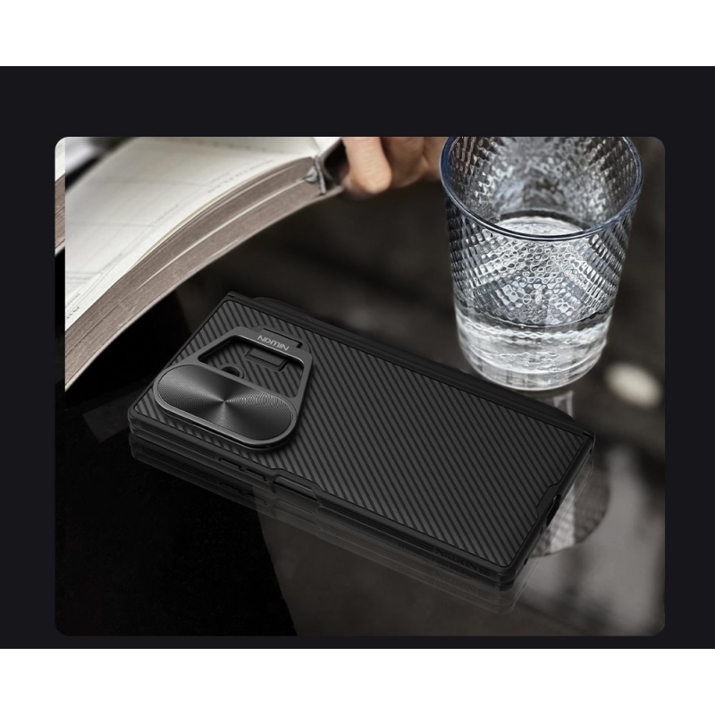 Nillkin CamShield Prop Zadný kryt s magnetickým otvorom na pero pre Samsung Galaxy Z Fold 7 Black