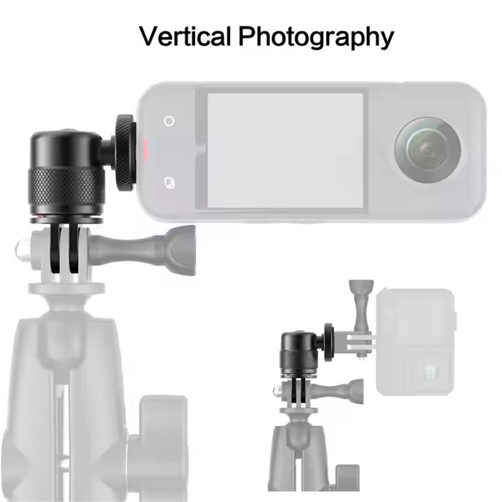 Otočný adaptér 360° pre akčné kamery GoPro a Insta360