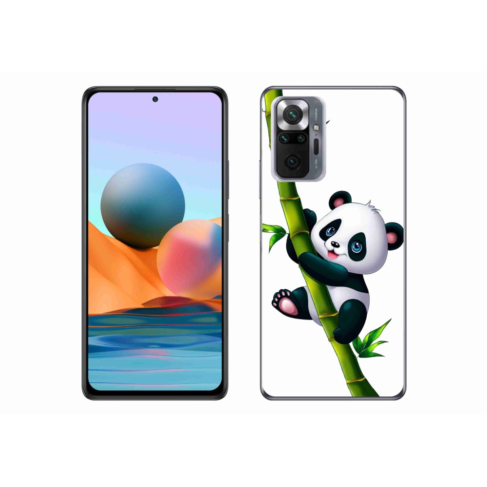 Gélový kryt mmCase na Xiaomi Redmi Note 10 Pro - panda na bambuse