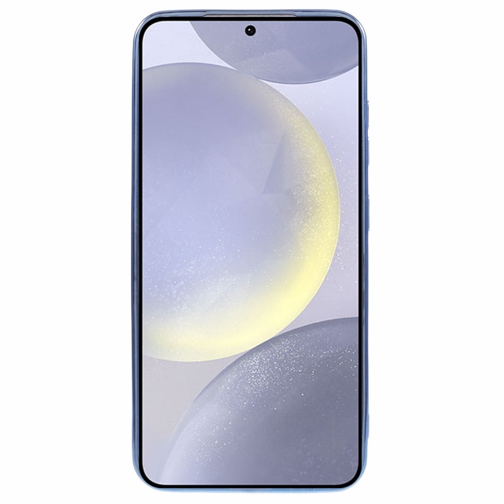 Clear obal s ochranou fotoaparátu a podporou MagSafe na Samsung Galaxy S25 - modrý
