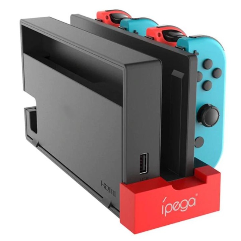 iPega 9186 Charger Dock pre N-Switch a Joy-con Black/Red