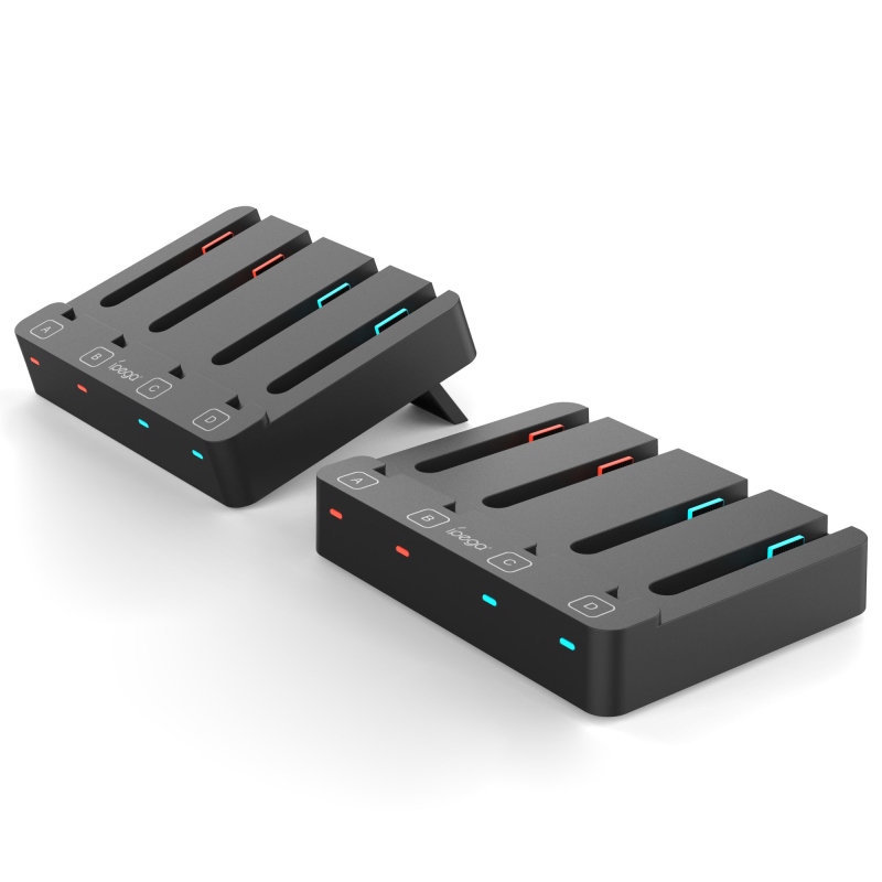 Nabíjacia stanica iPega SW2081 pre ovládače JoyCon Nintendo Switch 1/2 Black