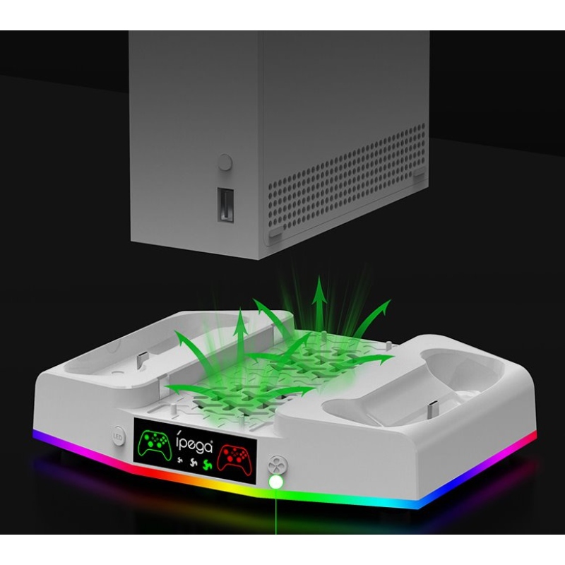 iPega XBS011S Multifunkčný Nabíjací RGB Stojan s Chladením pre Xbox Series S + 2ks Batérií