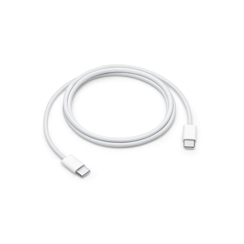 Dátový kábel iPhone USB-C/USB-C opletený biely OEM (hromadne)