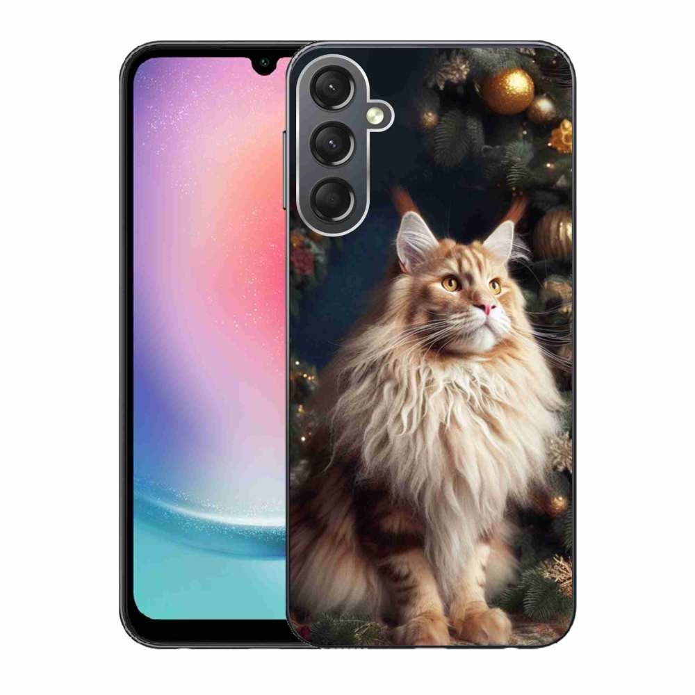 Gélový kryt mmCase na Samsung Galaxy A24 - mačka pri stromčeku