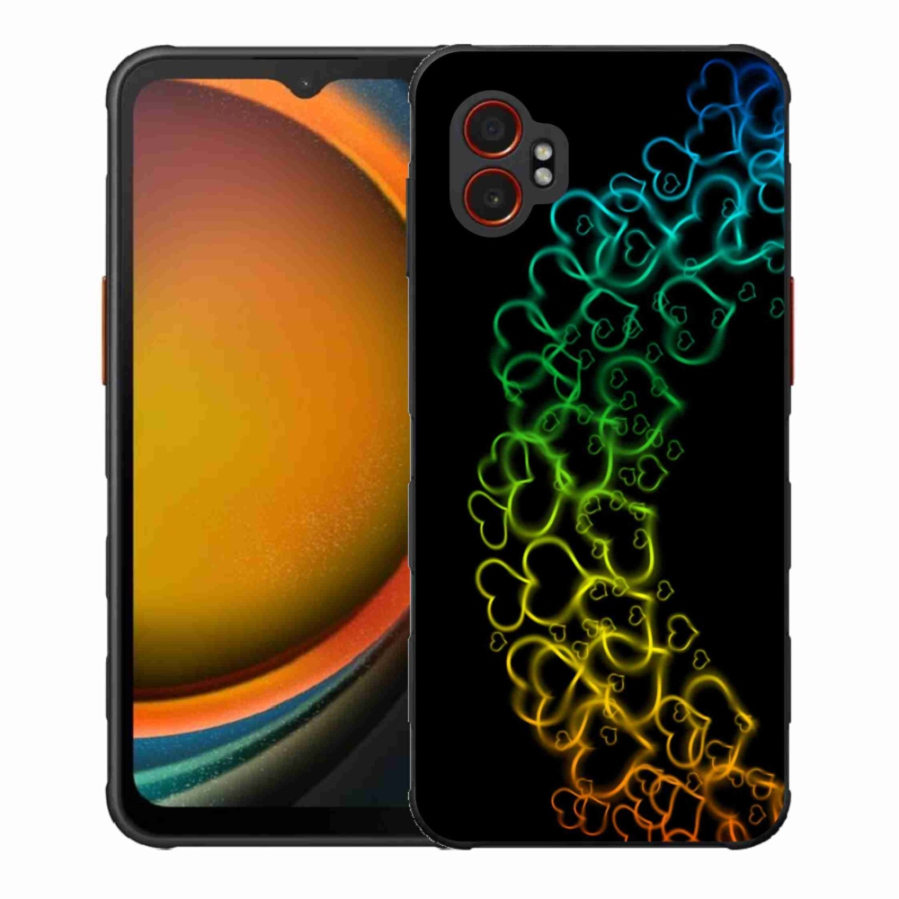 Gélový kryt mmCase na Samsung Galaxy Xcover 7 Pro - farebné srdiečka