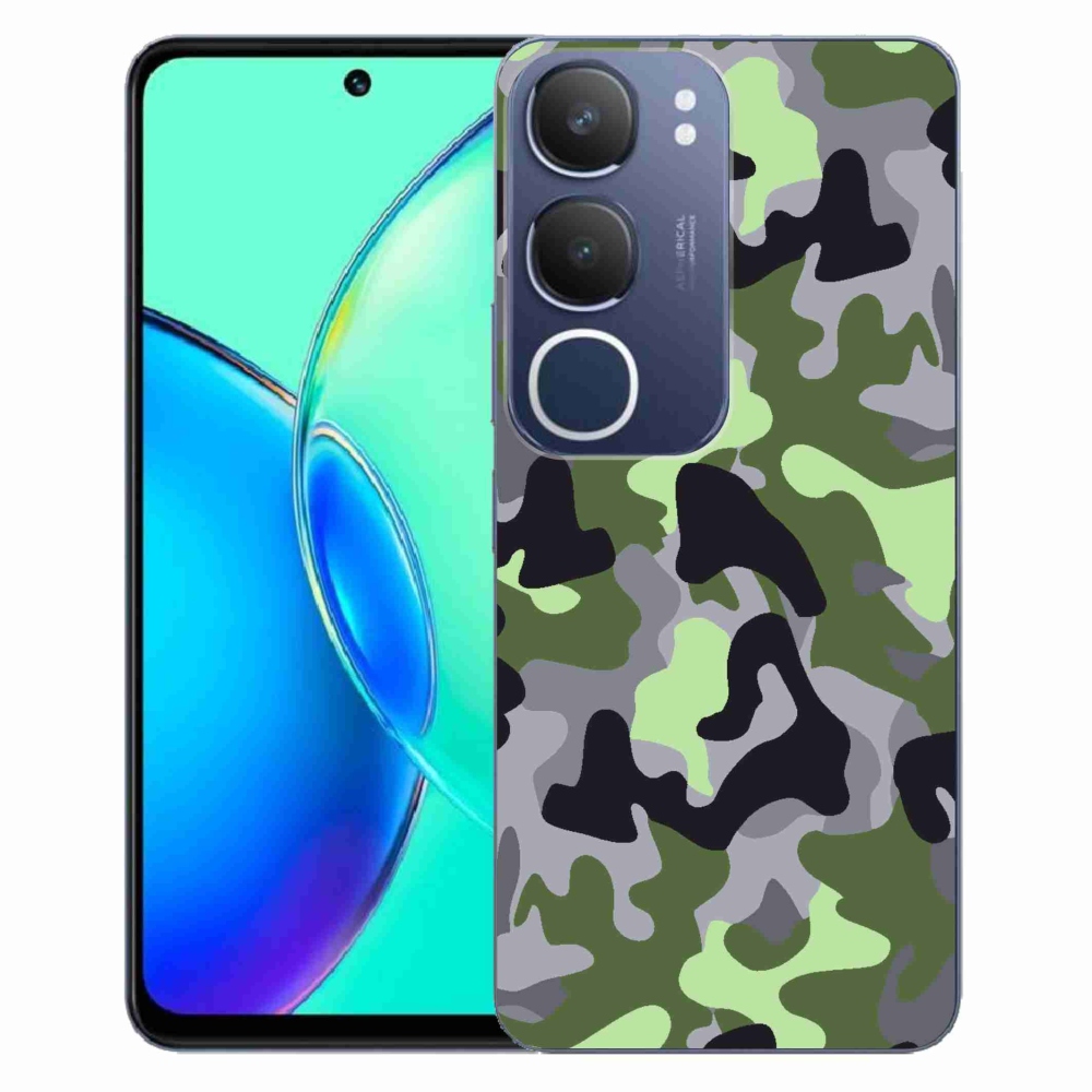 Gélový kryt mmCase na Vivo Y19s - maskáčový vzor 7