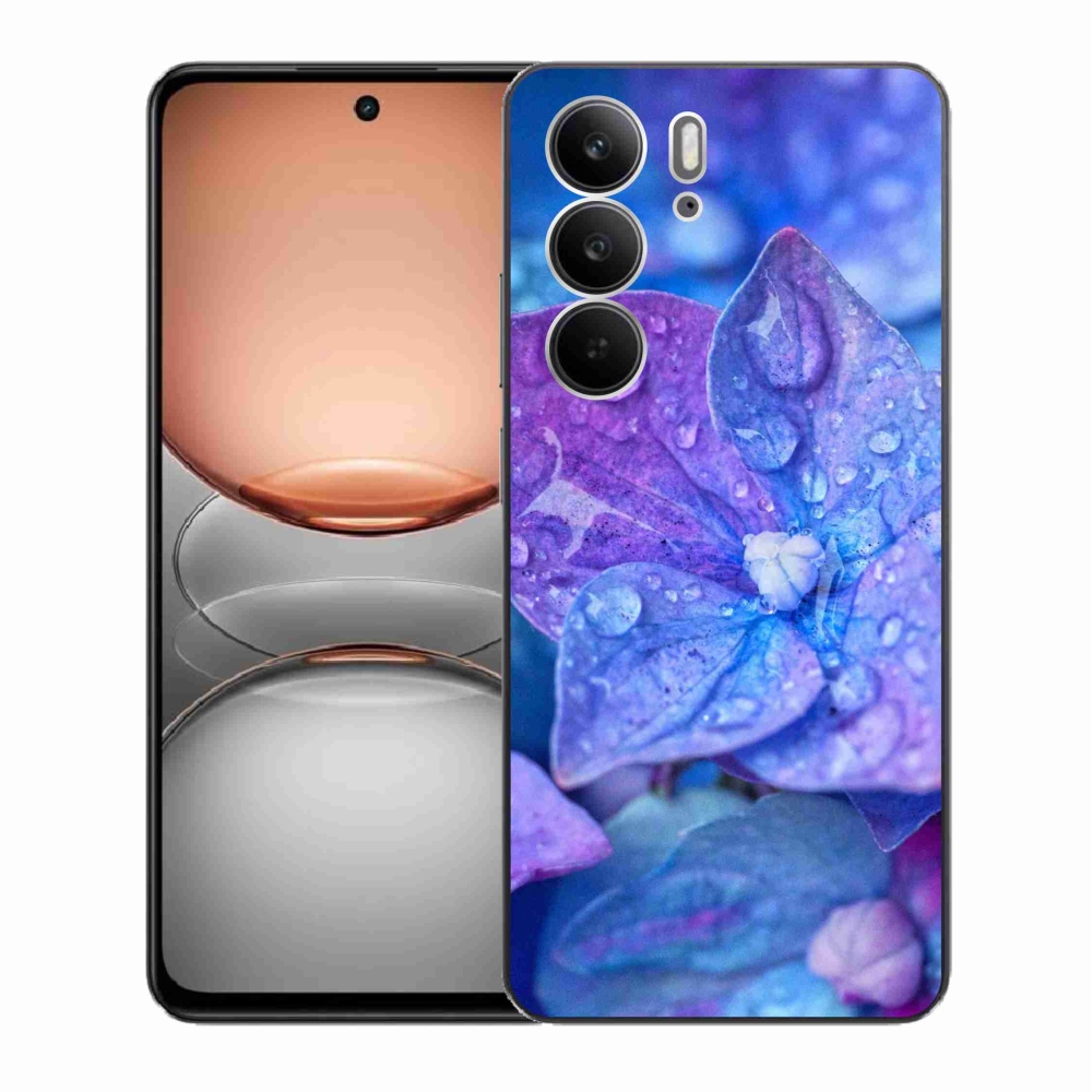 Gélový kryt mmCase na Realme C75 - fialový kvet