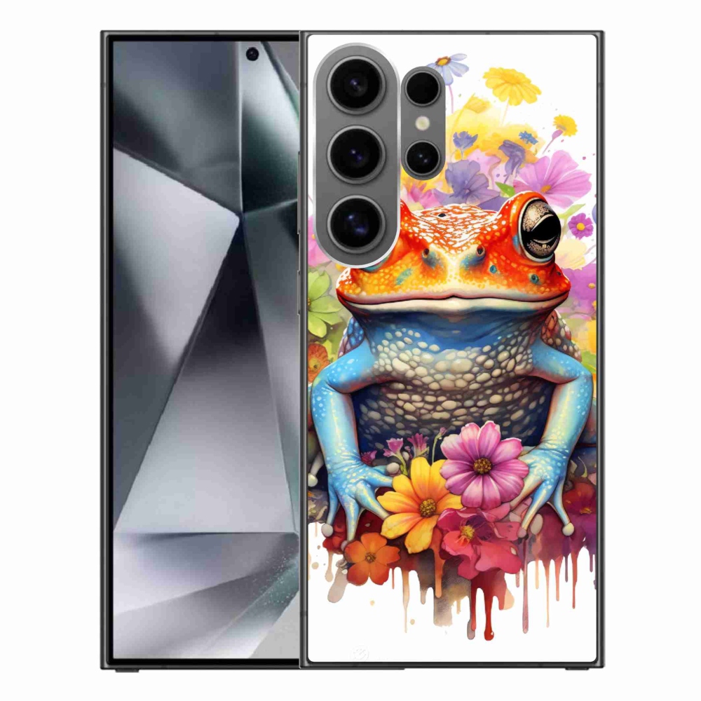 Gélový kryt mmCase na Samsung Galaxy S24 Ultra - žaba s kvetinami