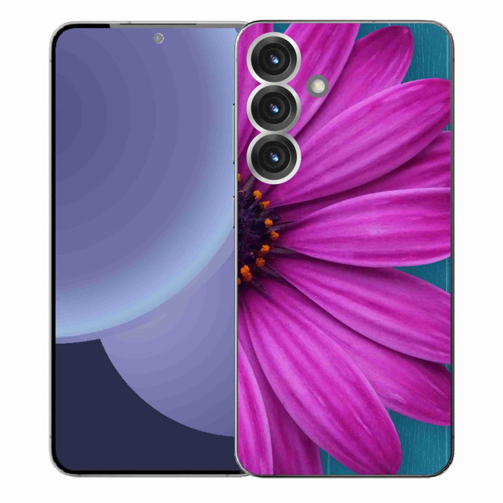 Gélový kryt mmCase na Samsung Galaxy S25+ - fialová margaréta