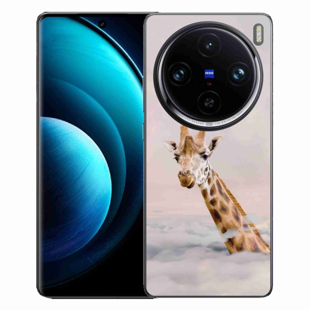 Gélový kryt mmCase na Vivo X100 Pro 5G - žirafa v oblakoch