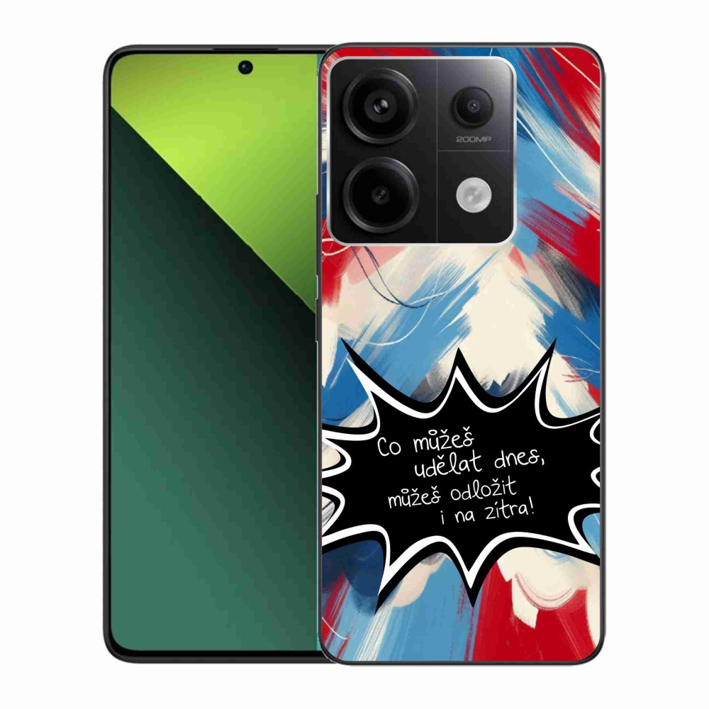 Gélový kryt mmCase na Xiaomi Redmi Note 13 Pro 5G/Poco X6 5G - vtipný text 9 čierne pozadie