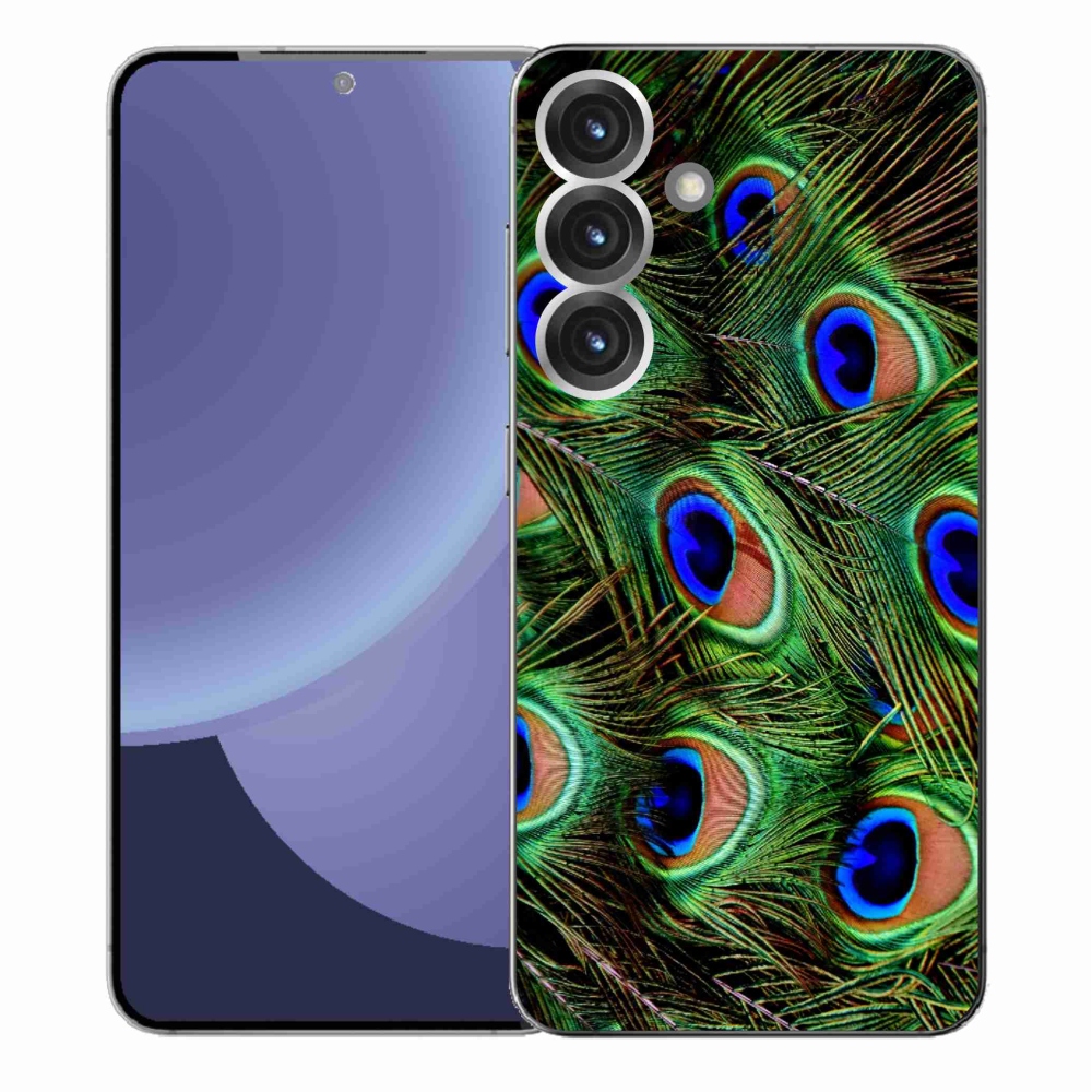 Gélový kryt mmCase na Samsung Galaxy S25+ - pávie perie