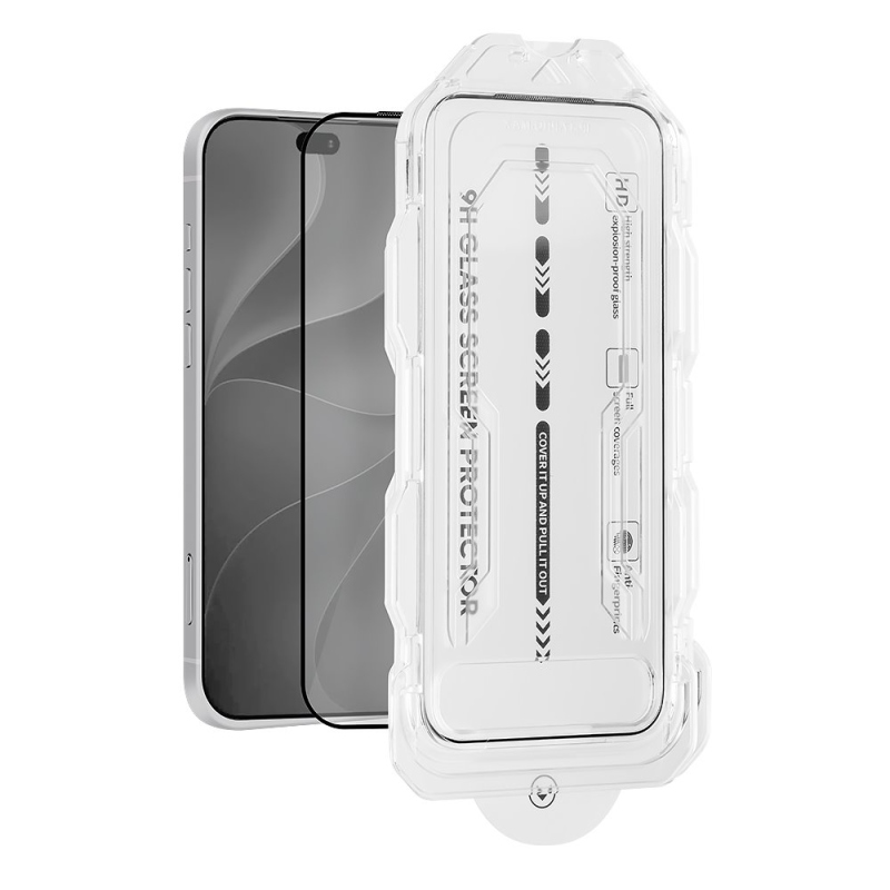 OBAL:ME 5D tvrdené sklo s aplikátorom pre Apple iPhone 17 Pro Max/18 Pro Max, čierne