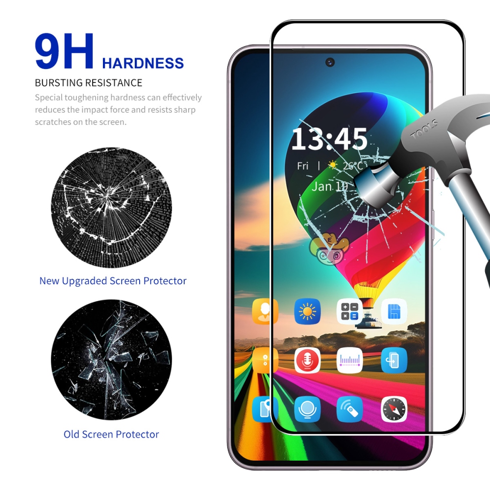 ENK 2.5D celoplošné tvrdené sklo na Samsung Galaxy S25 FE