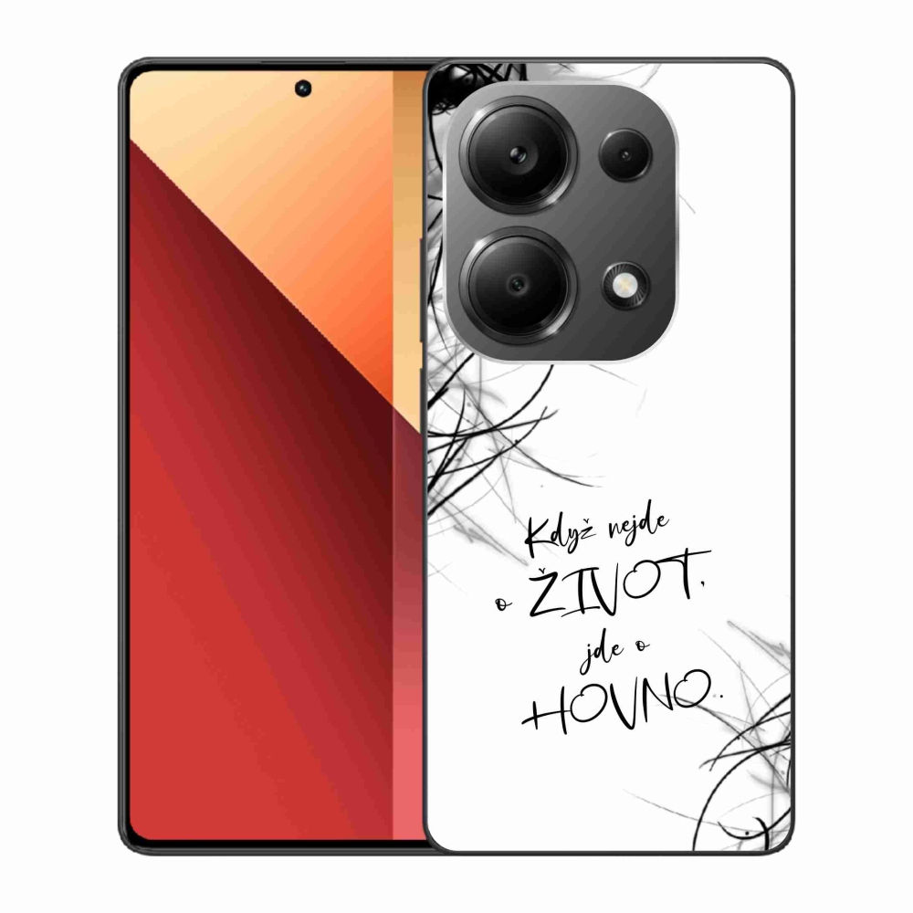 Gélový kryt mmCase na Xiaomi Redmi Note 13 Pro 4G/Poco M6 Pro - vtipný text 16 biele pozadie