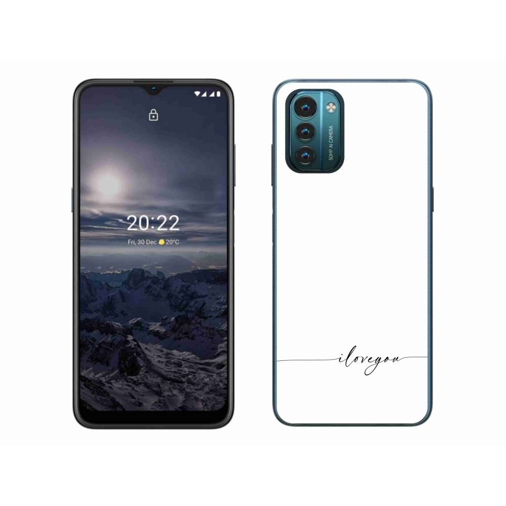 Gélový kryt mmCase na Nokia G11/G21 - I love you biele pozadie