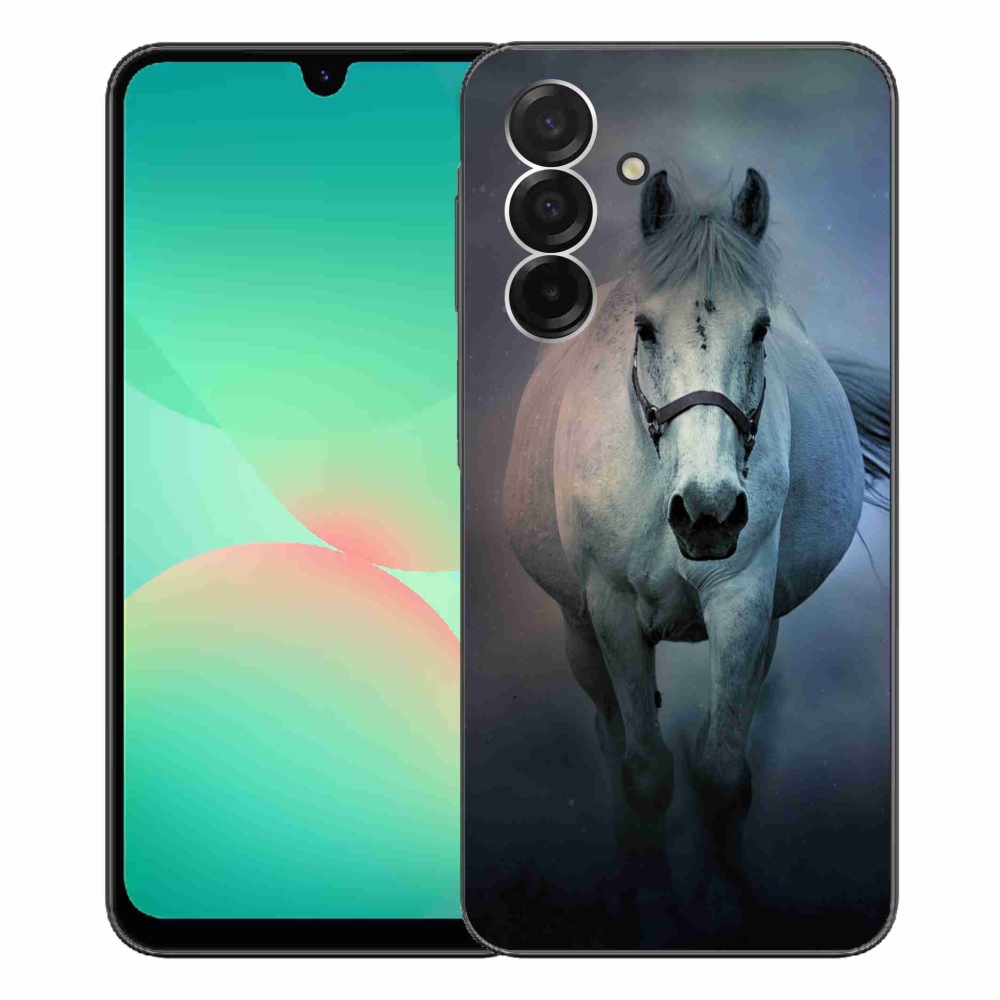 Gélový kryt mmCase na Samsung Galaxy A26 5G - bežiaci biely kôň