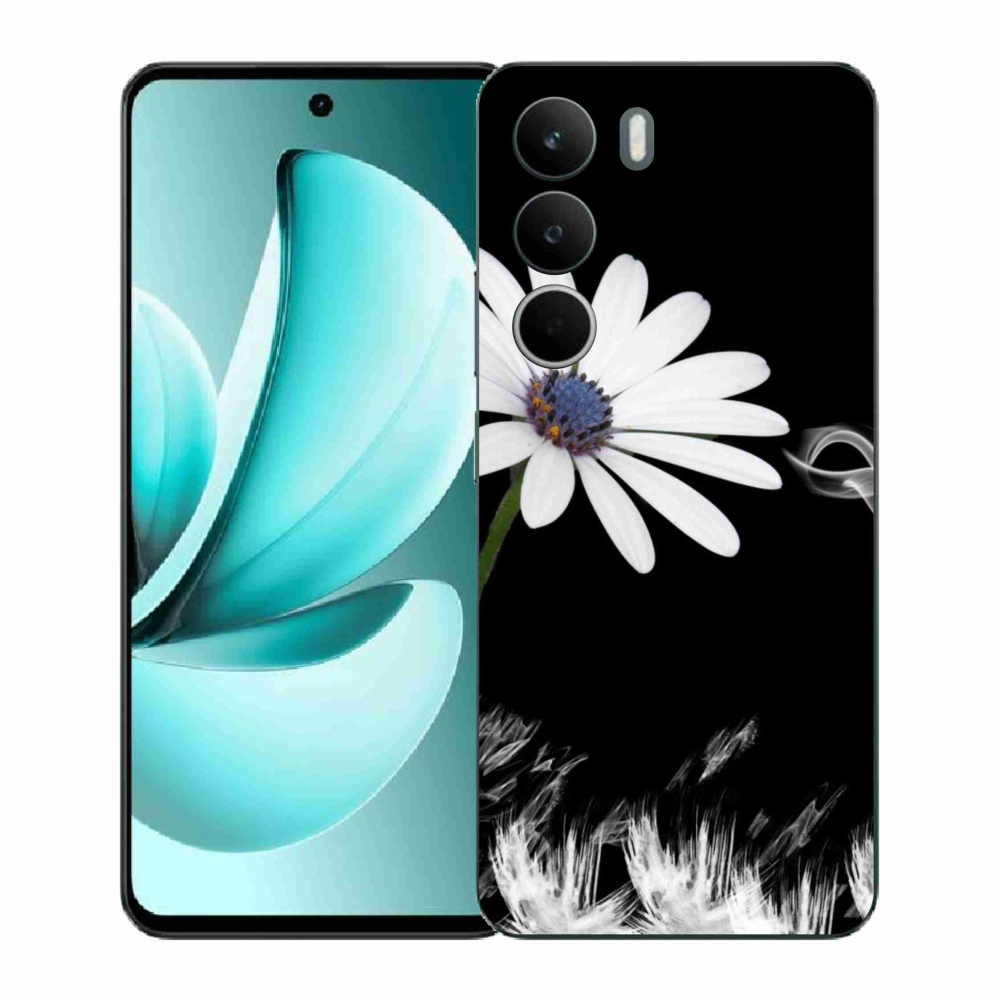 Gélový kryt mmCase na Realme C71 - biela kvetina