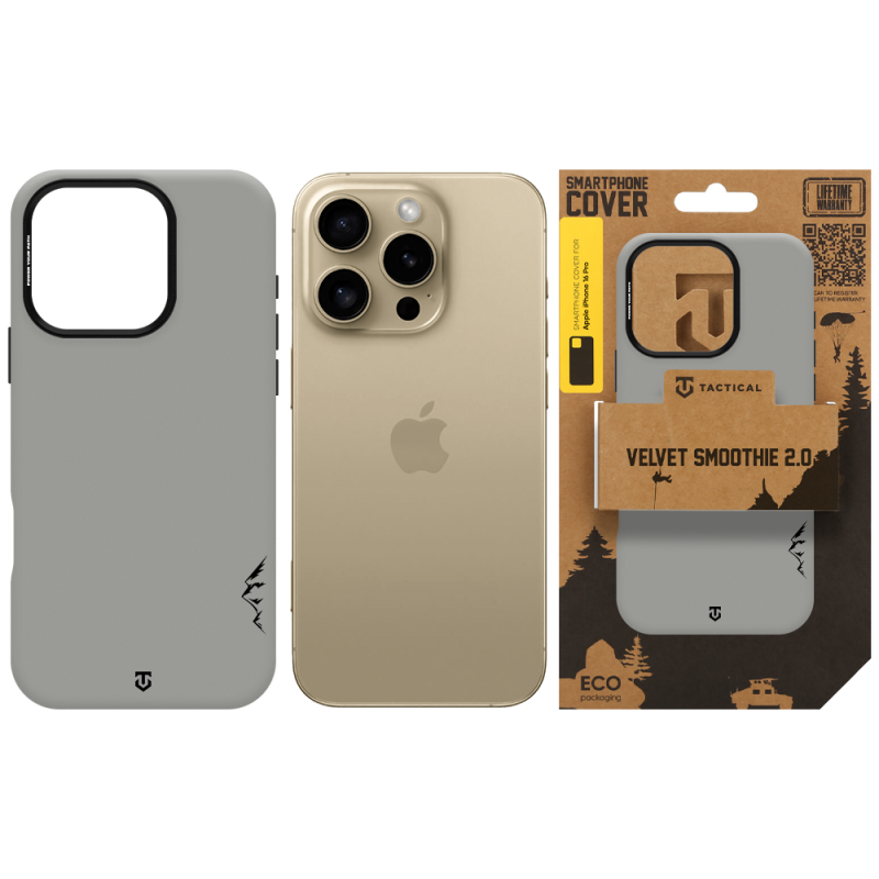 Tactical MagForce Velvet Smoothie 2.0 – puzdro pre Apple iPhone 16 Pro Foggy