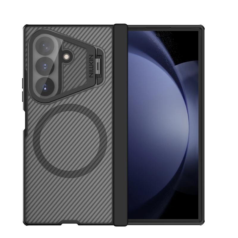 Nillkin CamShield Prop Magnetic (transparentné sklo) Zadný kryt pre Samsung Galaxy Z Fold 8 Ultra, transparentný, čierny