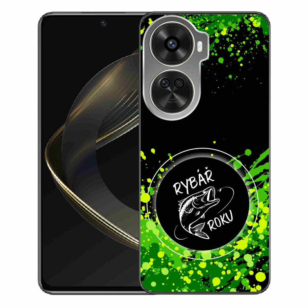 Gélový kryt mmCase na Huawei Nova 12 SE - rybár roku čierne pozadie