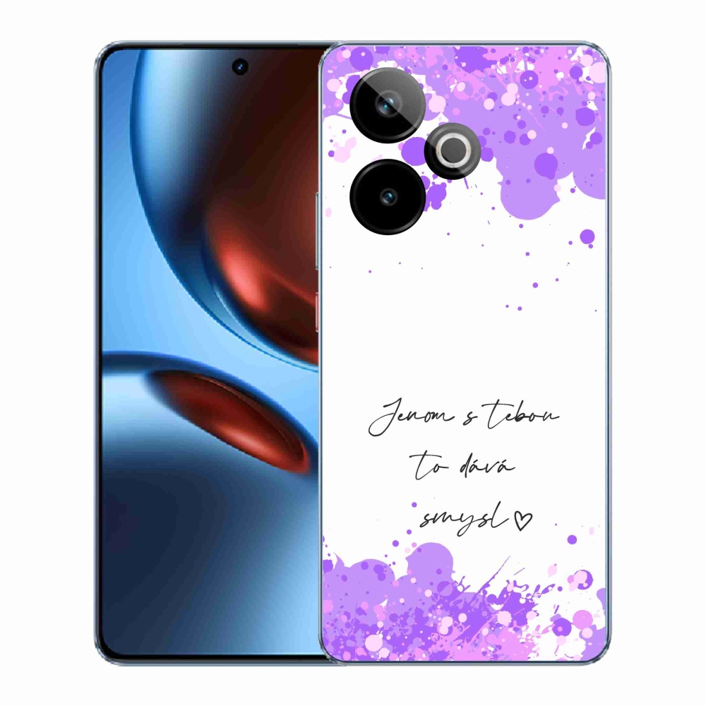Gélový kryt mmCase na Realme GT 7 5G/GT 7T 5G - zamilovaný text biele pozadie