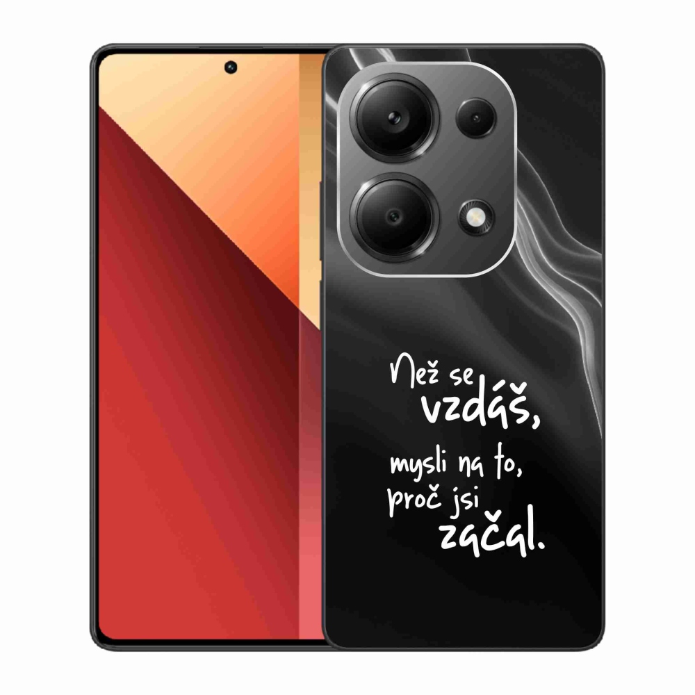 Gélový kryt mmCase na Xiaomi Redmi Note 13 Pro 4G/Poco M6 Pro - citát 2 čierne pozadie