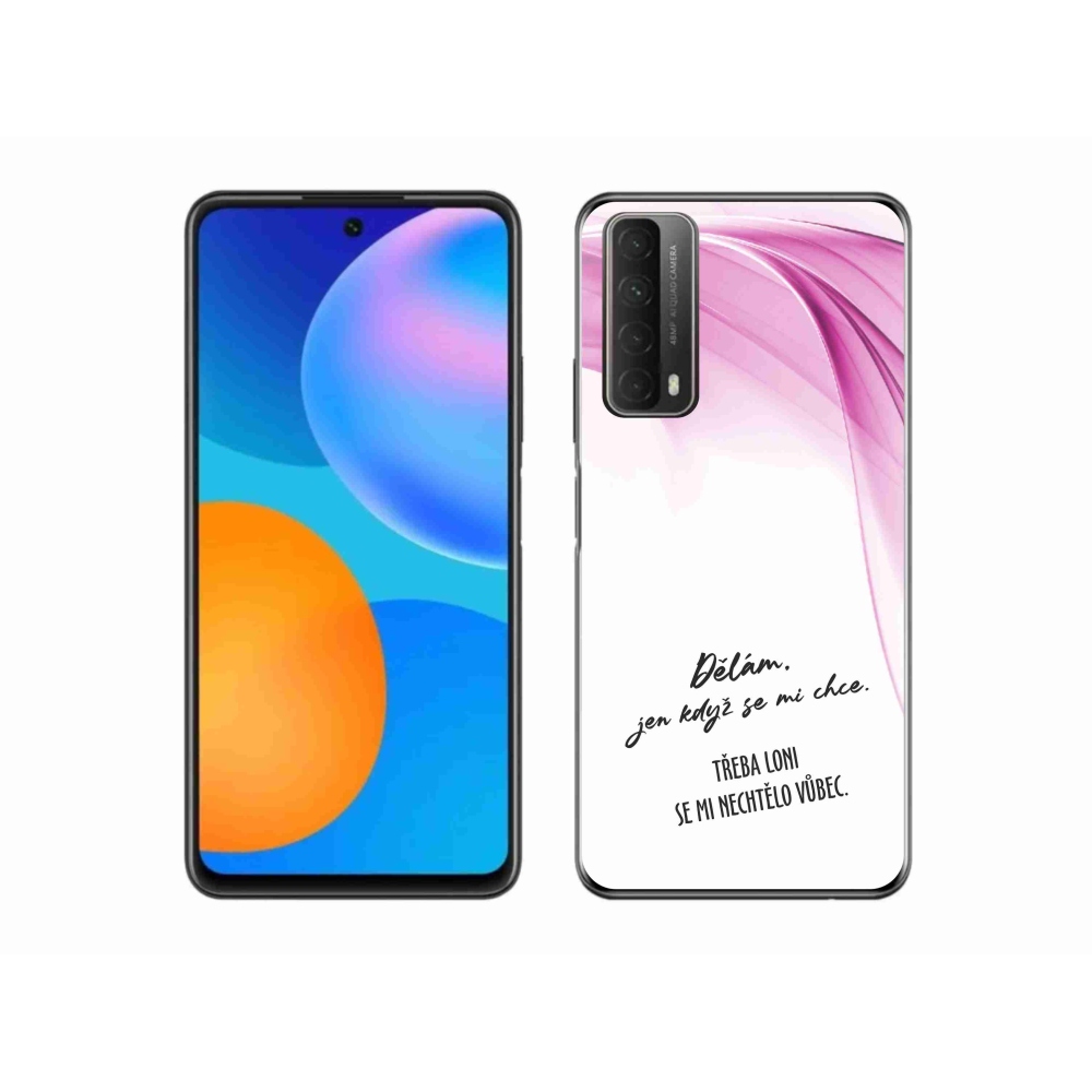 Gélový kryt mmCase na Huawei P Smart (2021) - vtipný text 12 biele pozadie