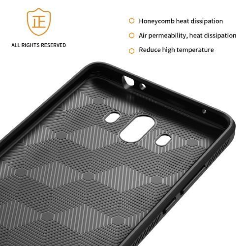 IVS gelový obal s PU koženým zadným dielom na Huawei Mate 10 - čierny