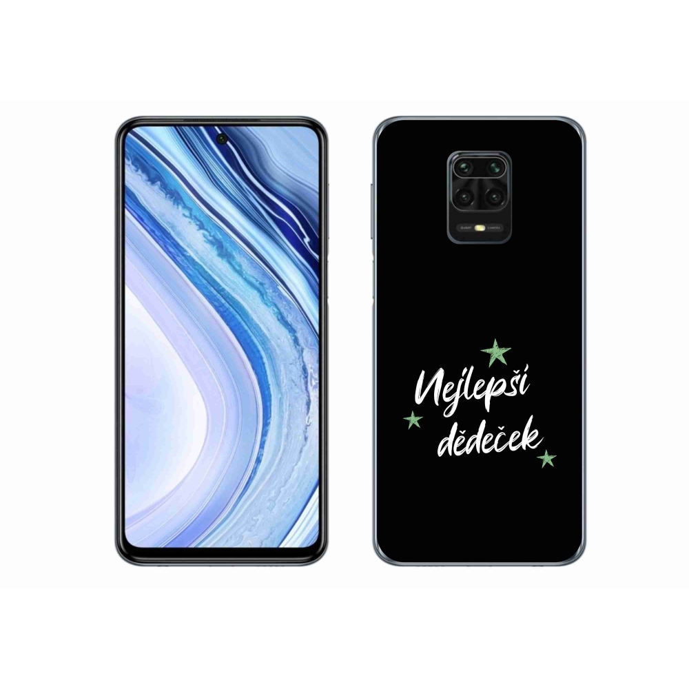 Gélový kryt mmCase na Xiaomi Redmi Note 9S - najlepší dedko 2 čierne pozadie