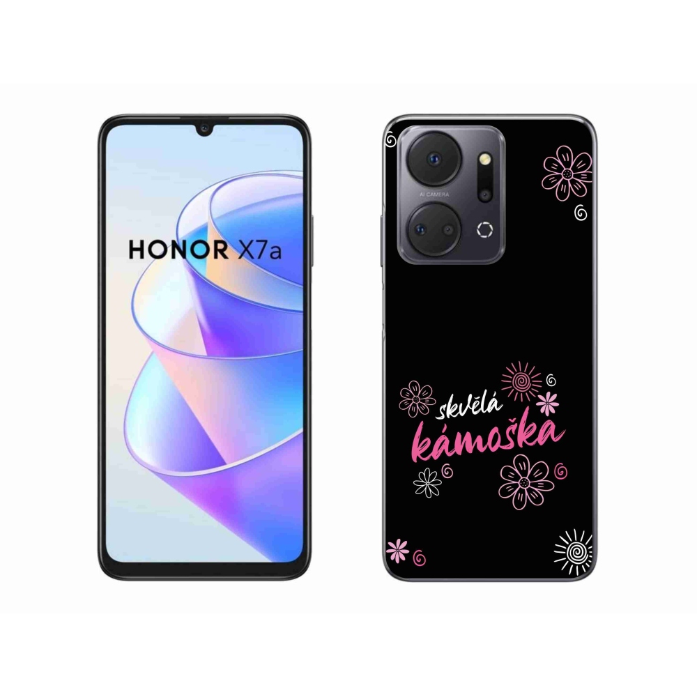 Gélový kryt mmCase na Honor X7a - skvelá kamoška čierne pozadie
