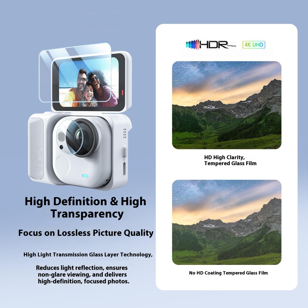 AMAGISN 9H tvrdené sklo na displej a objektív pre Insta360 GO Ultra