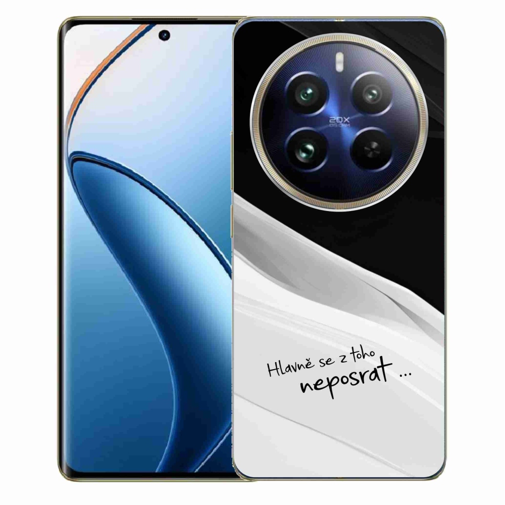 Gélový kryt mmCase na Realme 12 Pro 5G/12 Pro+ 5G - vtipný text 13 bieločierne pozadie