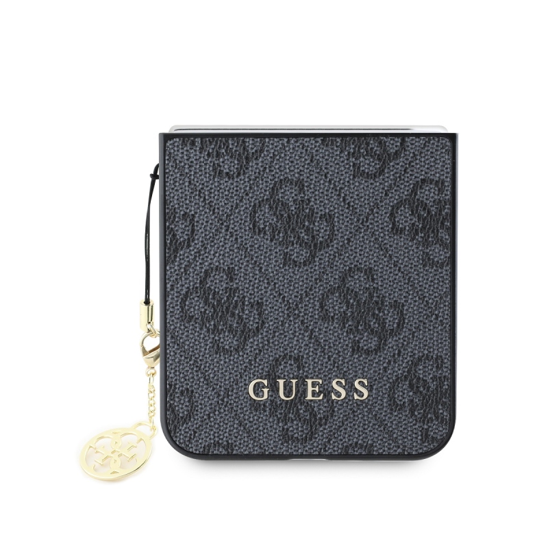 Guess 4G Charm Zadný Kryt pre Samsung Galaxy Z Flip 6 Grey