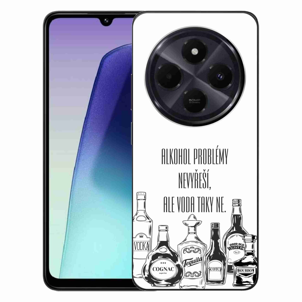 Gélový kryt mmCase na Xiaomi Redmi 14C/Poco C75 - vtipný text biele pozadie