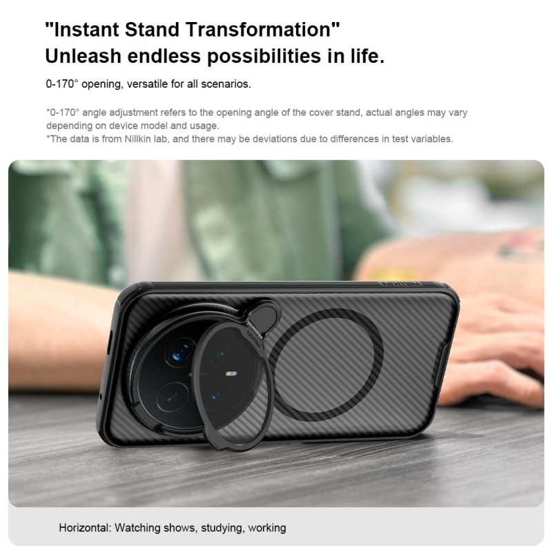 Nillkin CamShield Prop Magnetic Zadný Kryt pre Honor Magic 8 Pre Transparent Black