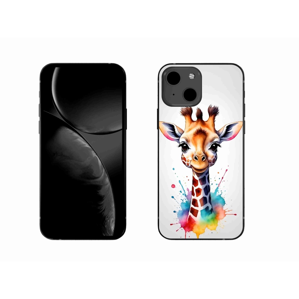 Gélový kryt mmCase na iPhone 13 - žirafa 1