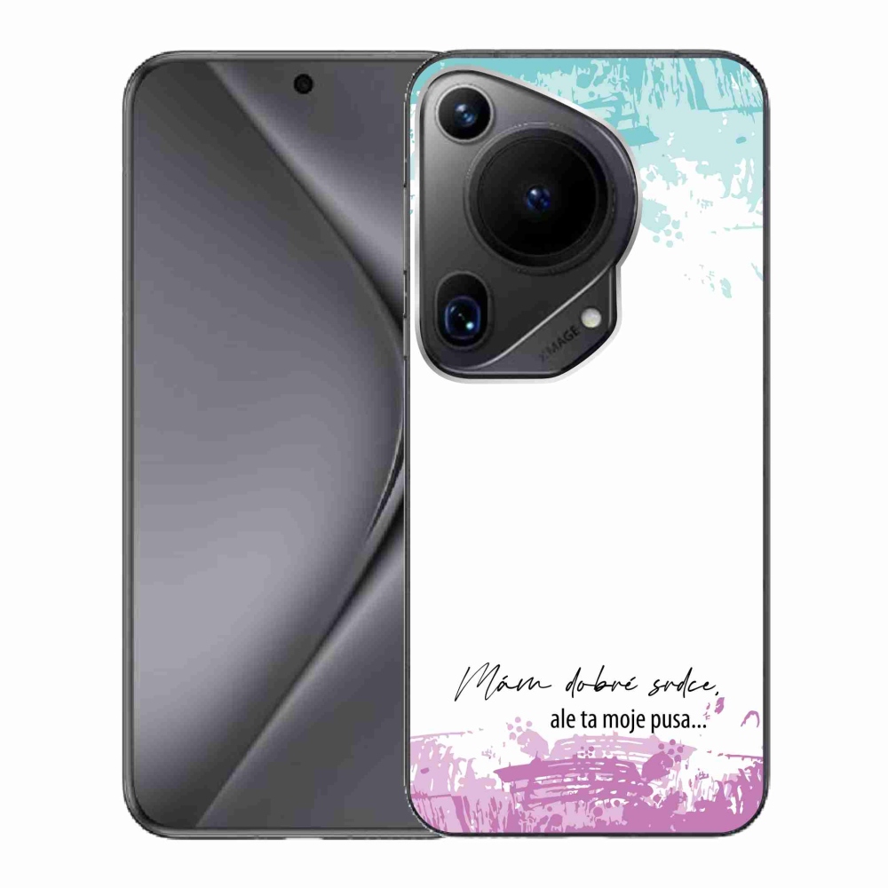 Gélový kryt mmCase na Huawei Pura 70 Ultra - vtipný text 3 biele pozadie