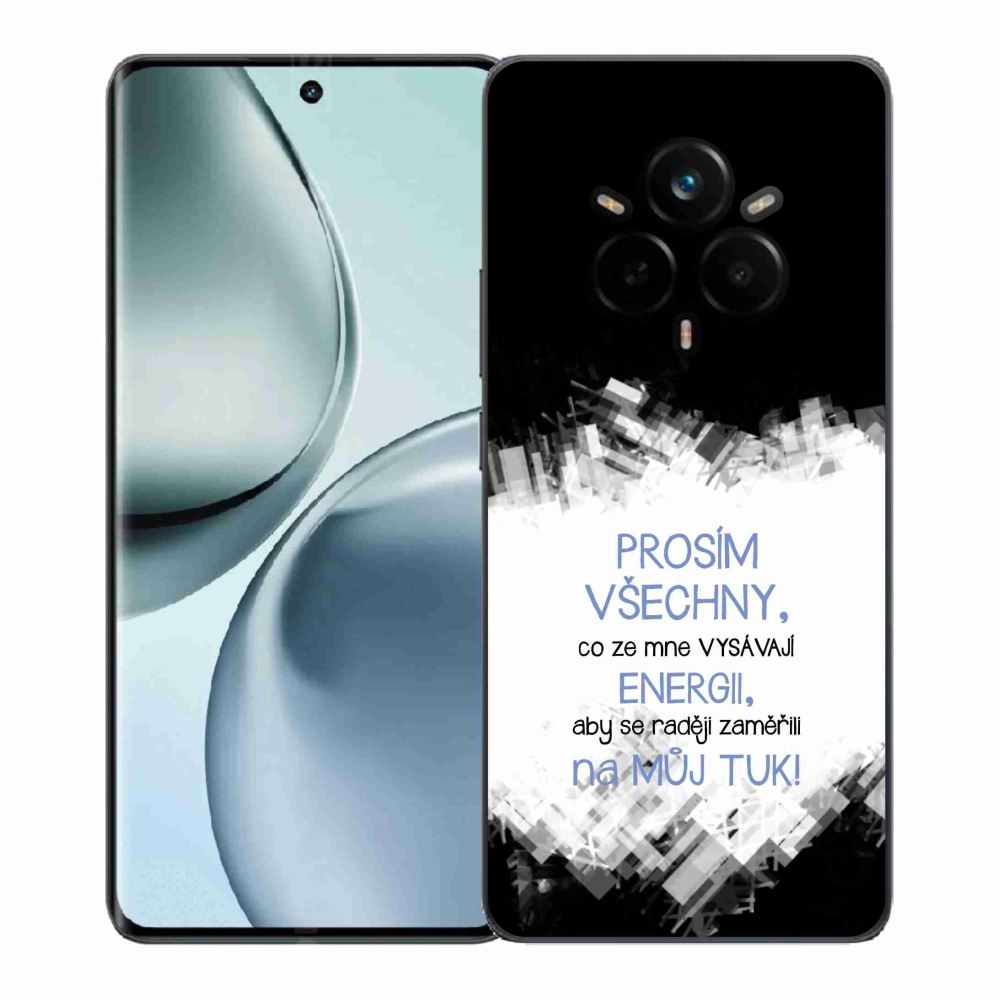 Gélový kryt mmCase na Realme 14 Pro+ 5G - vtipný text 1 modrý