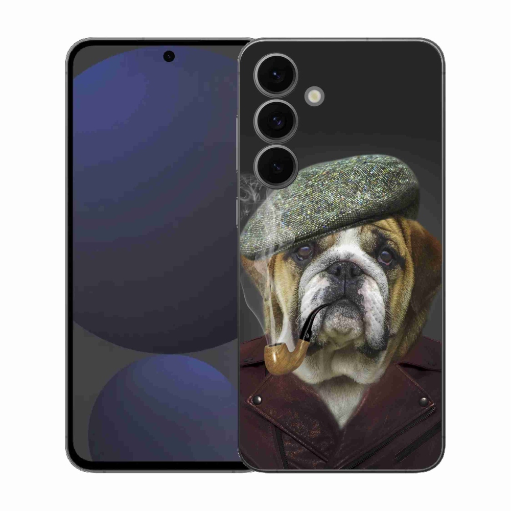 Gélový kryt mmCase na Samsung Galaxy S25 FE - pes s fajkou