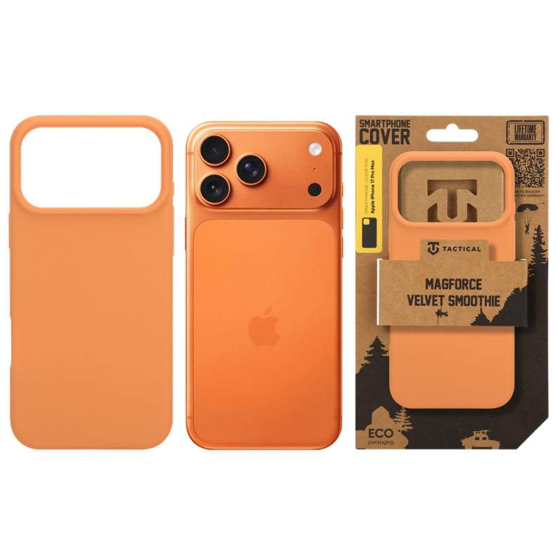 Taktický kryt MagForce Velvet Smoothie pre Apple iPhone 17 Pro Max Agent Orange