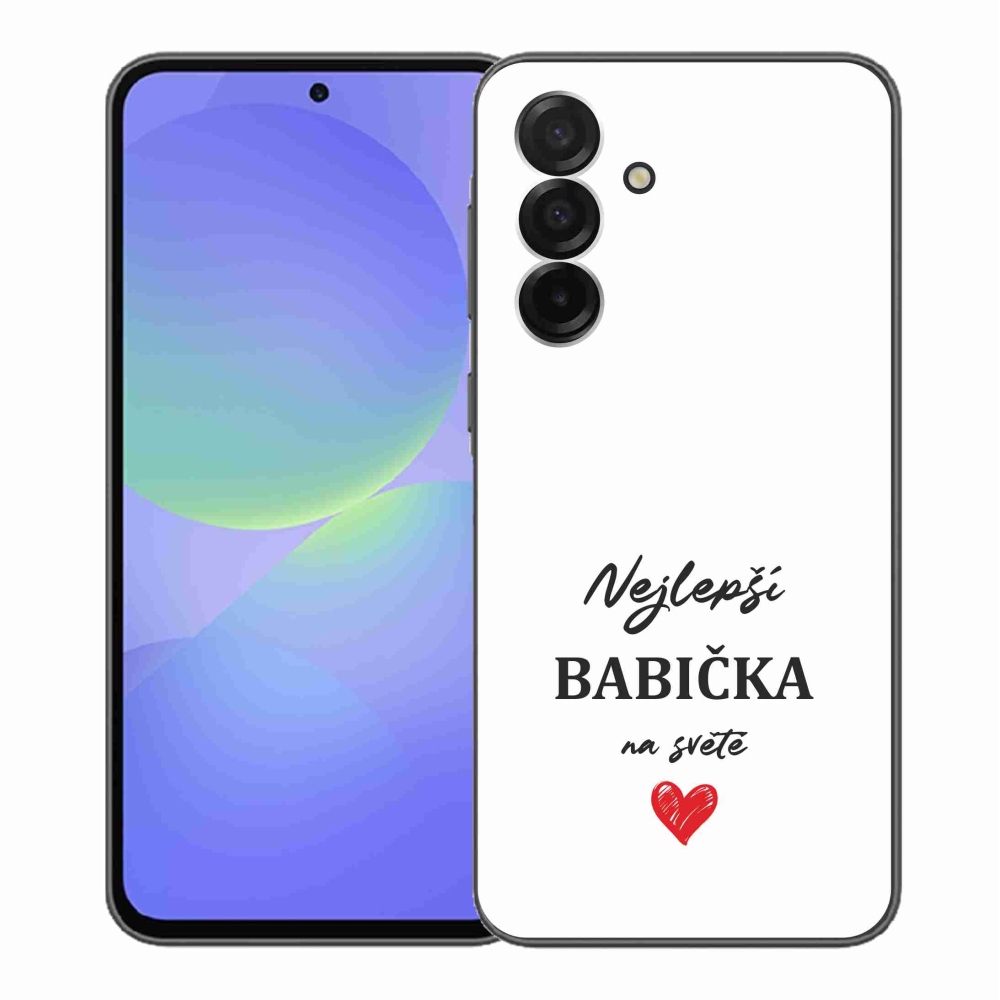 Gélový kryt mmCase na Samsung Galaxy A36 5G - najlepšia babička 1 biele pozadie