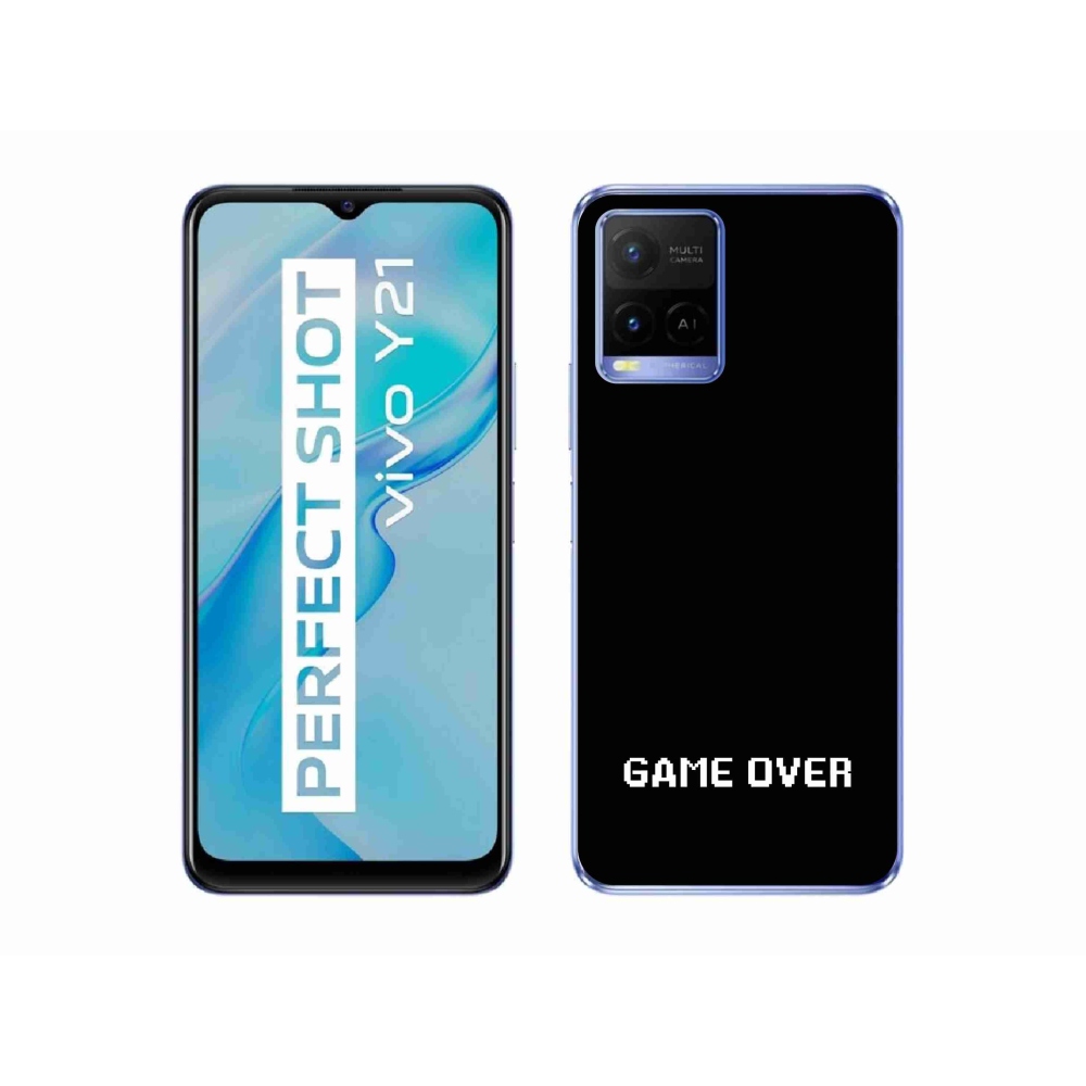 Gélový kryt mmCase na Vivo Y21/Y21s/Y33s - game over čierne pozadie
